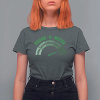 Funny Irish St. Patrick's Day T Shirt For Women Drunk-O-Meter Drinking Party Shamrock