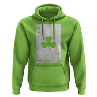 Funny St Patrick's Day Shamrock Clubs Poker Card Hoodie