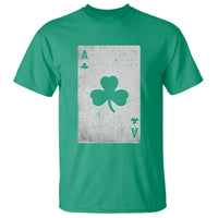 Funny St Patrick's Day Shamrock Clubs Poker Card T Shirt