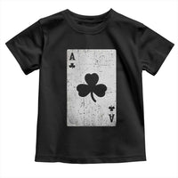 Funny St Patrick's Day Shamrock Clubs Poker Card Toddler T Shirt