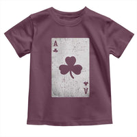 Funny St Patrick's Day Shamrock Clubs Poker Card Toddler T Shirt