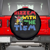 Funny Rizz Em With The Tism Spare Tire Cover Autism Awareness Dabbing Puzzle