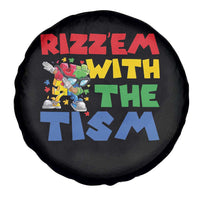 Funny Rizz Em With The Tism Spare Tire Cover Autism Awareness Dabbing Puzzle