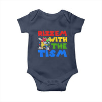 Funny Rizz Em With The Tism Baby Onesie Autism Awareness Dabbing Puzzle