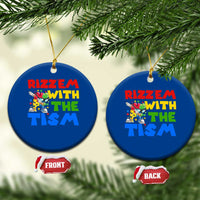 Funny Rizz Em With The Tism Ceramic Ornament Autism Awareness Dabbing Puzzle