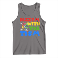 Funny Rizz Em With The Tism Tank Top Autism Awareness Dabbing Puzzle