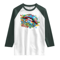 Funny Kiss My Aspergers Raglan Shirt Asperger Syndrome Autism Awareness