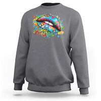 Funny Kiss My Aspergers Sweatshirt Asperger Syndrome Autism Awareness