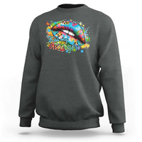 Funny Kiss My Aspergers Sweatshirt Asperger Syndrome Autism Awareness