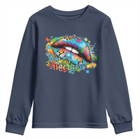 Funny Kiss My Aspergers Youth Sweatshirt Asperger Syndrome Autism Awareness