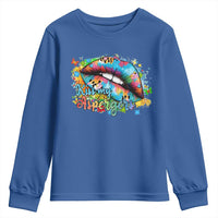 Funny Kiss My Aspergers Youth Sweatshirt Asperger Syndrome Autism Awareness