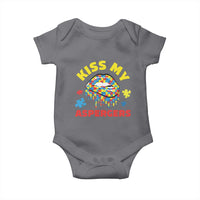 Funny Kiss My Aspergers Baby Onesie Asperger Syndrome Autism Awareness Puzzle Lips