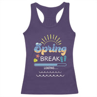 Funny Spring Break Loading Racerback Tank Top Spring Vacation Beach Sunshine
