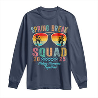 Funny Spring Break Squad 2025 Long Sleeve Shirt Sunglasses Family Matching