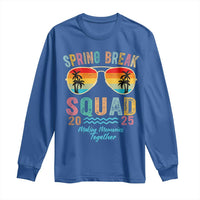 Funny Spring Break Squad 2025 Long Sleeve Shirt Sunglasses Family Matching