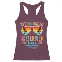 Funny Spring Break Squad 2025 Racerback Tank Top Sunglasses Family Matching