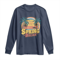 Funny Spring Break Long Sleeve Shirt Spring Vacation Beach Palm Tree