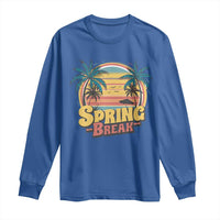 Funny Spring Break Long Sleeve Shirt Spring Vacation Beach Palm Tree
