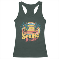 Funny Spring Break Racerback Tank Top Spring Vacation Beach Palm Tree