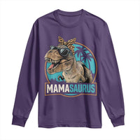Mamasaurus Funny Dinosaur Mama Long Sleeve Shirt Mothers Day Family Matching