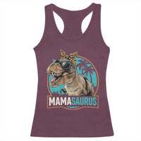 Mamasaurus Funny Dinosaur Mama Racerback Tank Top Mothers Day Family Matching