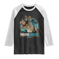 Mamasaurus Funny Dinosaur Mama Raglan Shirt Mothers Day Family Matching