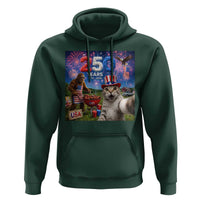 Cat Selfie with Bigfoot USA 250 Years Hoodie Funny 4th Of July Cat Graphic