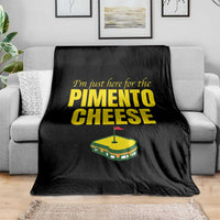 I'm Just Here For The Pimento Cheese Throw Blanket Funny Golf Foodie