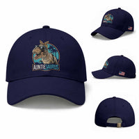 Auntiesaurus Funny Dinosaur Aunt Baseball Cap Family Matching
