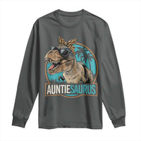 Auntiesaurus Funny Dinosaur Aunt Long Sleeve Shirt Family Matching