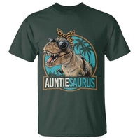 Auntiesaurus Funny Dinosaur Aunt T Shirt Family Matching