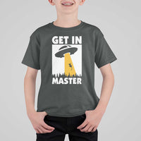 Funny Alien Cat T Shirt For Kid Get In Master Aliens Extraterrestrial - Wonder Print Shop