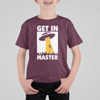 Funny Alien Cat T Shirt For Kid Get In Master Aliens Extraterrestrial - Wonder Print Shop