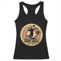 Beach Volleyball Racerback Tank Top Sandy Balls Team Player Volleyball Coach - Wonder Print Shop