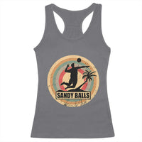 Beach Volleyball Racerback Tank Top Sandy Balls Team Player Volleyball Coach - Wonder Print Shop