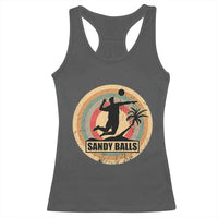 Beach Volleyball Racerback Tank Top Sandy Balls Team Player Volleyball Coach - Wonder Print Shop