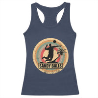 Beach Volleyball Racerback Tank Top Sandy Balls Team Player Volleyball Coach - Wonder Print Shop