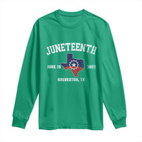 Juneteenth Galveston Texas Long Sleeve Shirt Juneteenth Flag African American History