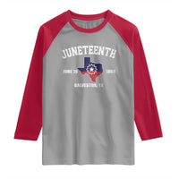 Juneteenth Galveston Texas Raglan Shirt Juneteenth Flag African American History