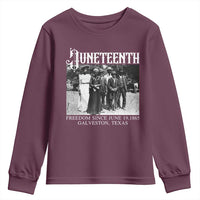 History Of Juneteenth Youth Sweatshirt Freedom Since June 19 Galveston Texas