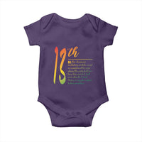 13th Amendment of U.S. Constitution Baby Onesie Juneteenth Black History