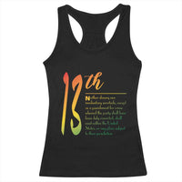 13th Amendment of U.S. Constitution Racerback Tank Top Juneteenth Black History
