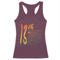 13th Amendment of U.S. Constitution Racerback Tank Top Juneteenth Black History