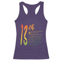 13th Amendment of U.S. Constitution Racerback Tank Top Juneteenth Black History