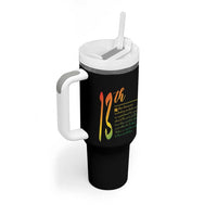 13th Amendment of U.S. Constitution Tumbler With Handle Juneteenth Black History