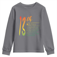 13th Amendment of U.S. Constitution Youth Sweatshirt Juneteenth Black History