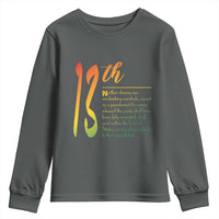 13th Amendment of U.S. Constitution Youth Sweatshirt Juneteenth Black History