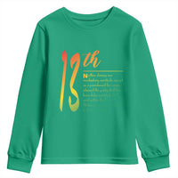 13th Amendment of U.S. Constitution Youth Sweatshirt Juneteenth Black History