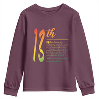 13th Amendment of U.S. Constitution Youth Sweatshirt Juneteenth Black History
