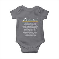 13th Amendment of U.S. Constitution Baby Onesie Juneteenth 1865 Black History